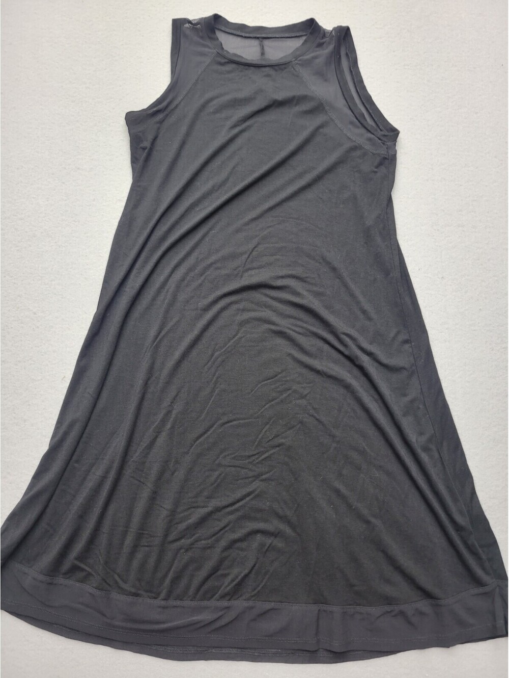 Neiman Marcus Womens Dress Medium Black Tent MIni Sleeveless Solid Casual Party